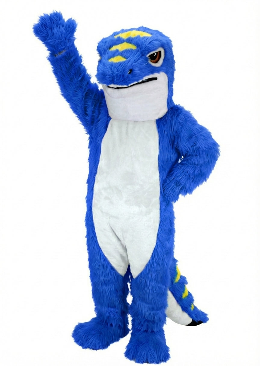 Gecko Mascot (Thermolite) - Long fur / Royal Blue mascot costume