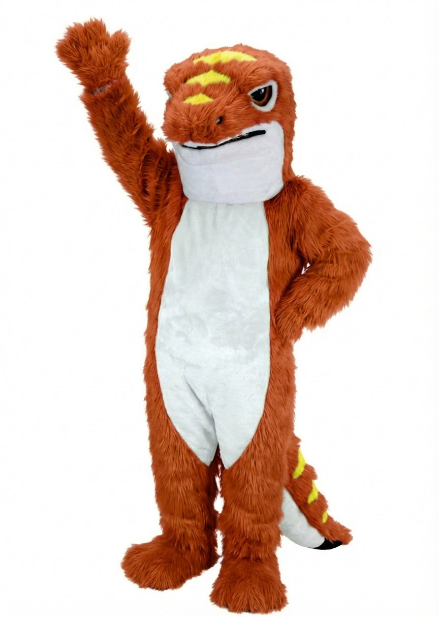 Gecko Mascot (Thermolite) - Long fur / Rust mascot costume