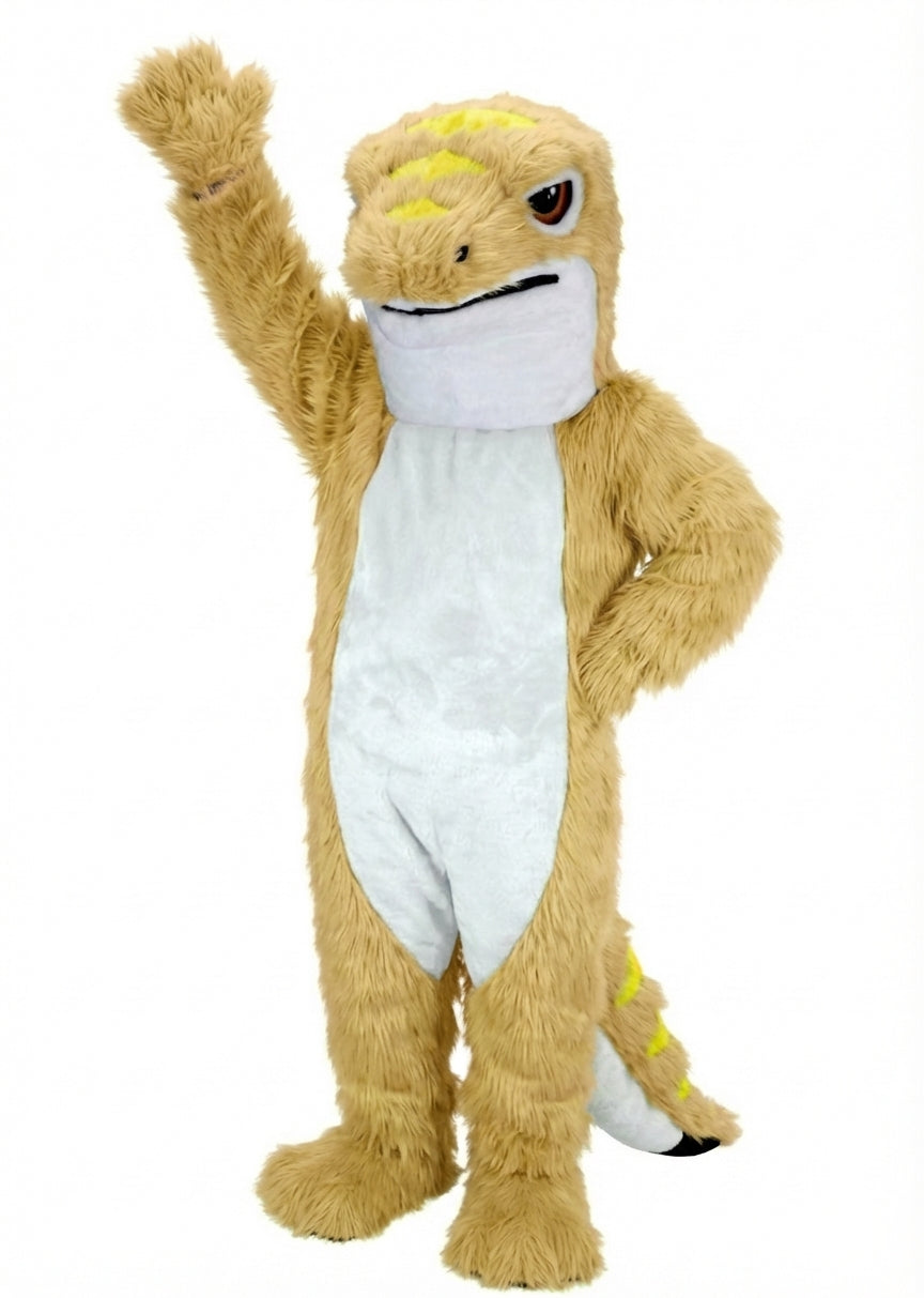 Gecko Mascot (Thermolite) - Long fur / Tan mascot costume