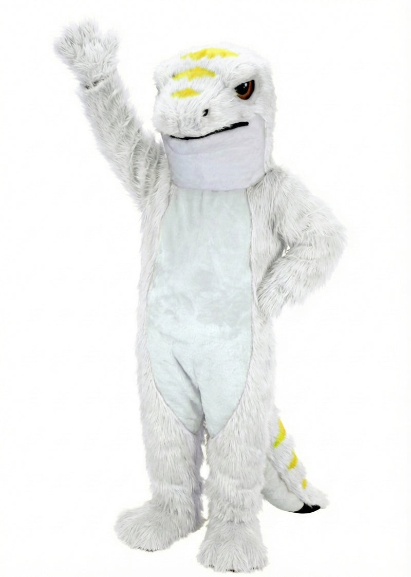 Gecko Mascot (Thermolite) - Long fur / White mascot costume