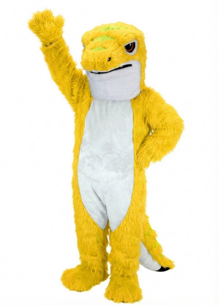 Gecko Mascot (Thermolite) - Long fur / Yellow mascot costume
