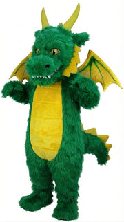 Green Dragon Mascot (Thermolite) - Long fur / Green mascot costume