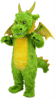 Green Dragon Mascot (Thermolite) - Long fur / Lime mascot costume