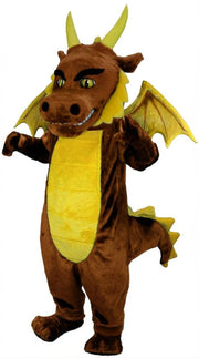 Green Dragon Mascot (Thermolite) - Medium fur / Brown mascot costume