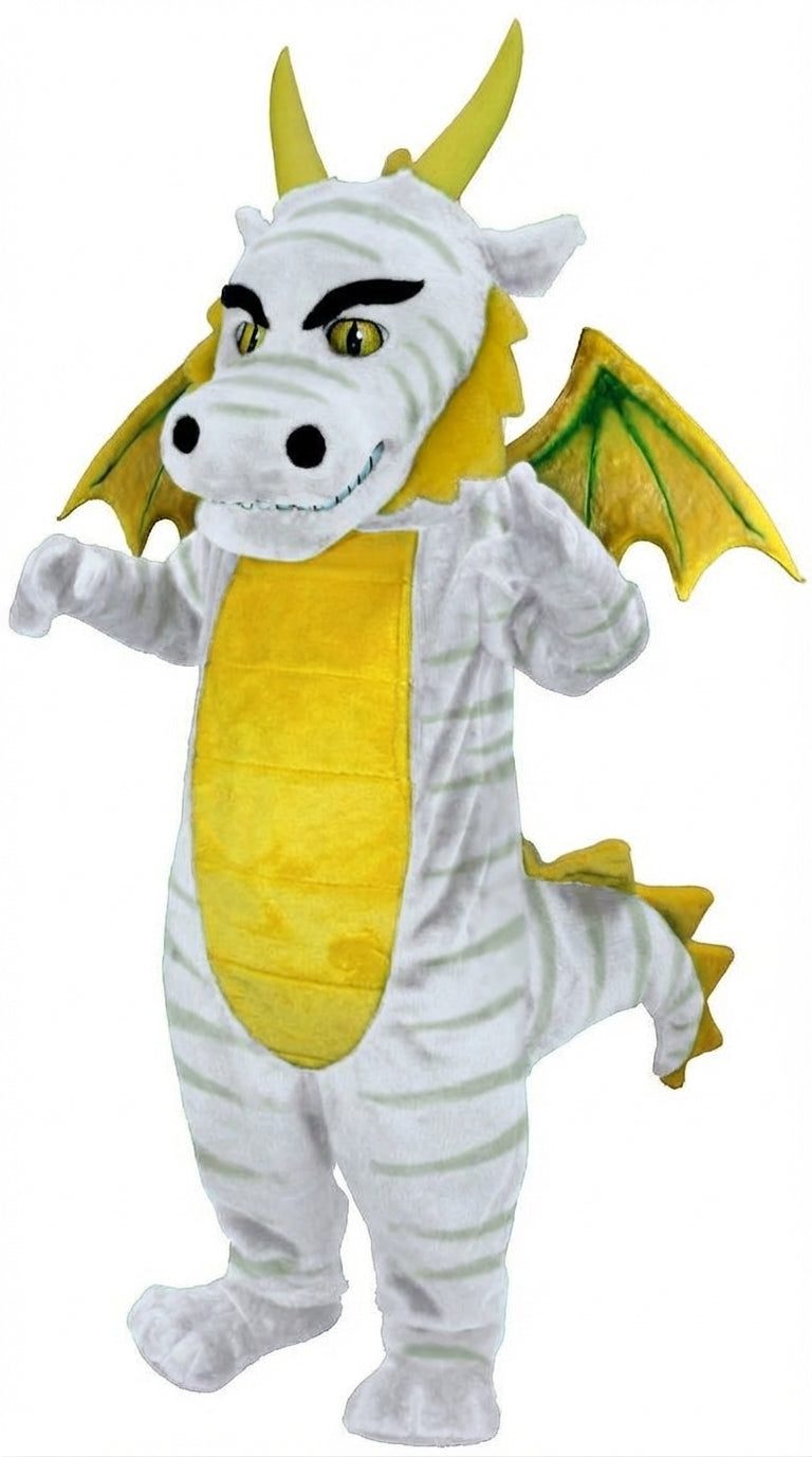 Green Dragon Mascot (Thermolite) - Short fur / Albino Tiger mascot costume