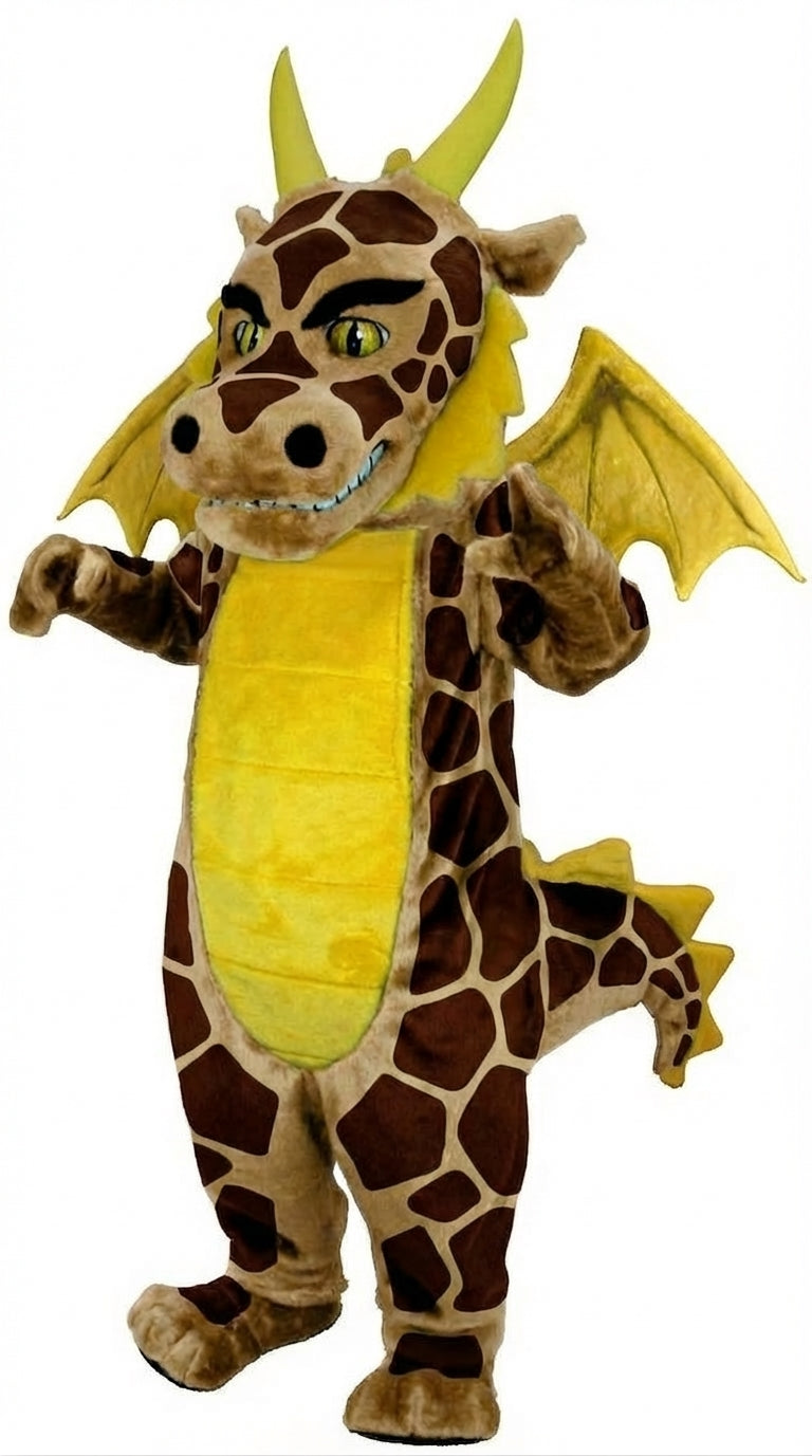Green Dragon Mascot (Thermolite) - Short fur / Giraffe mascot costume