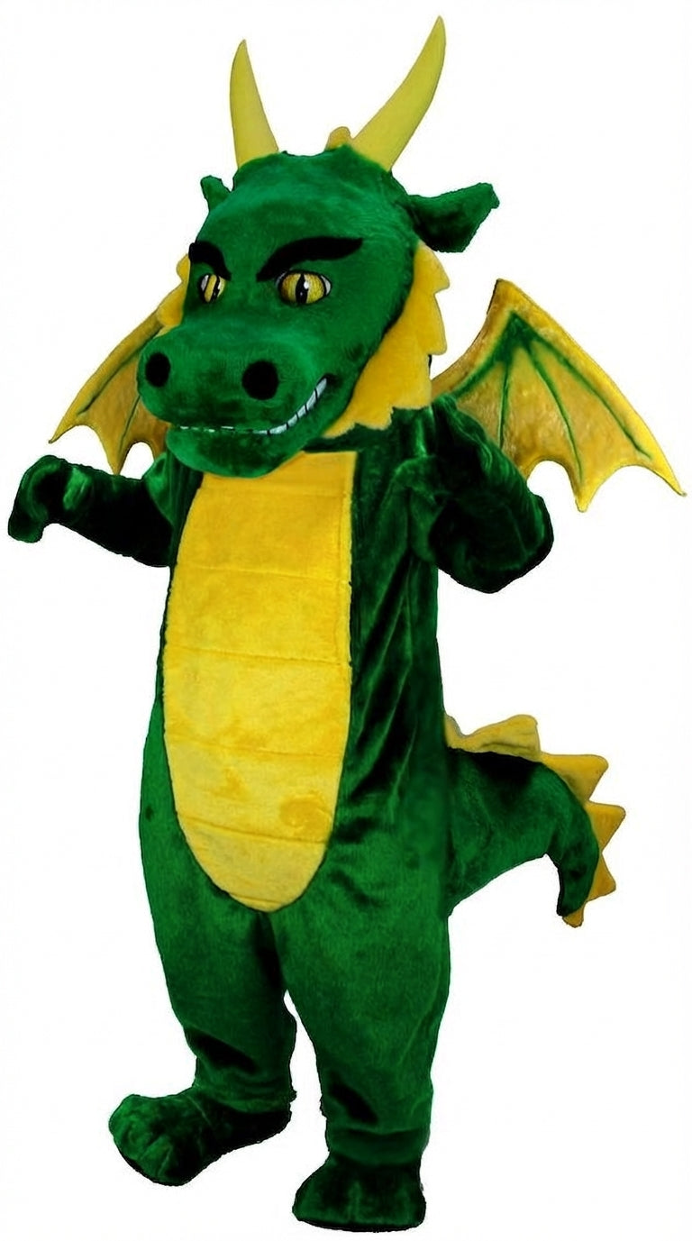 Green Dragon Mascot (Thermolite) - Short fur / Green mascot costume