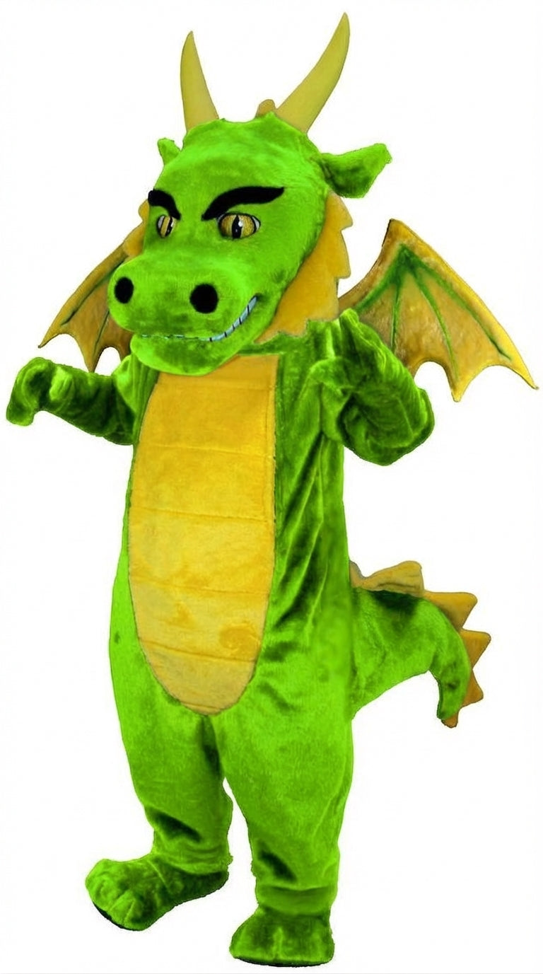 Green Dragon Mascot (Thermolite) - Short fur / Lime mascot costume