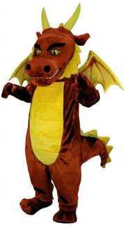 Green Dragon Mascot (Thermolite) - Short fur / Rust mascot costume
