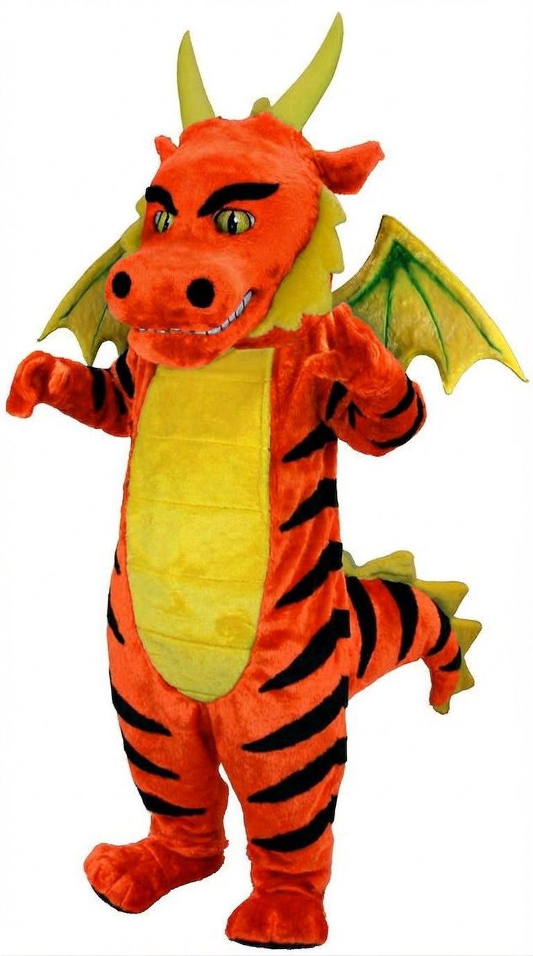 Green Dragon Mascot (Thermolite) - Short fur / Tiger mascot costume