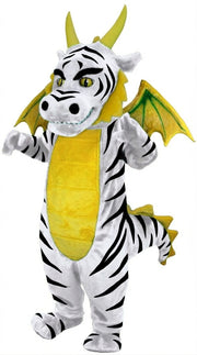 Green Dragon Mascot (Thermolite) - Short fur / Zebra mascot costume