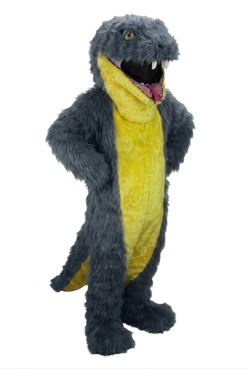Green Snake Mascot - long fur Grey