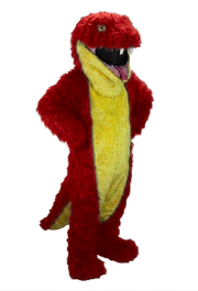 Green Snake Mascot - long fur Red