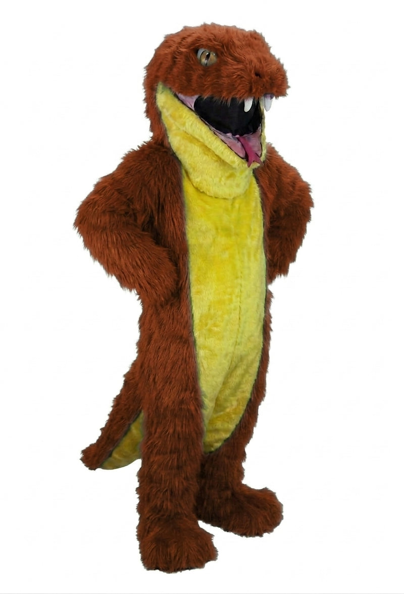 Green Snake Mascot - long fur Rust