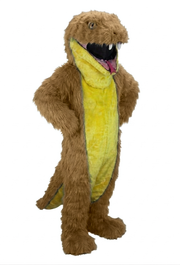 Green Snake Mascot - long fur Tan