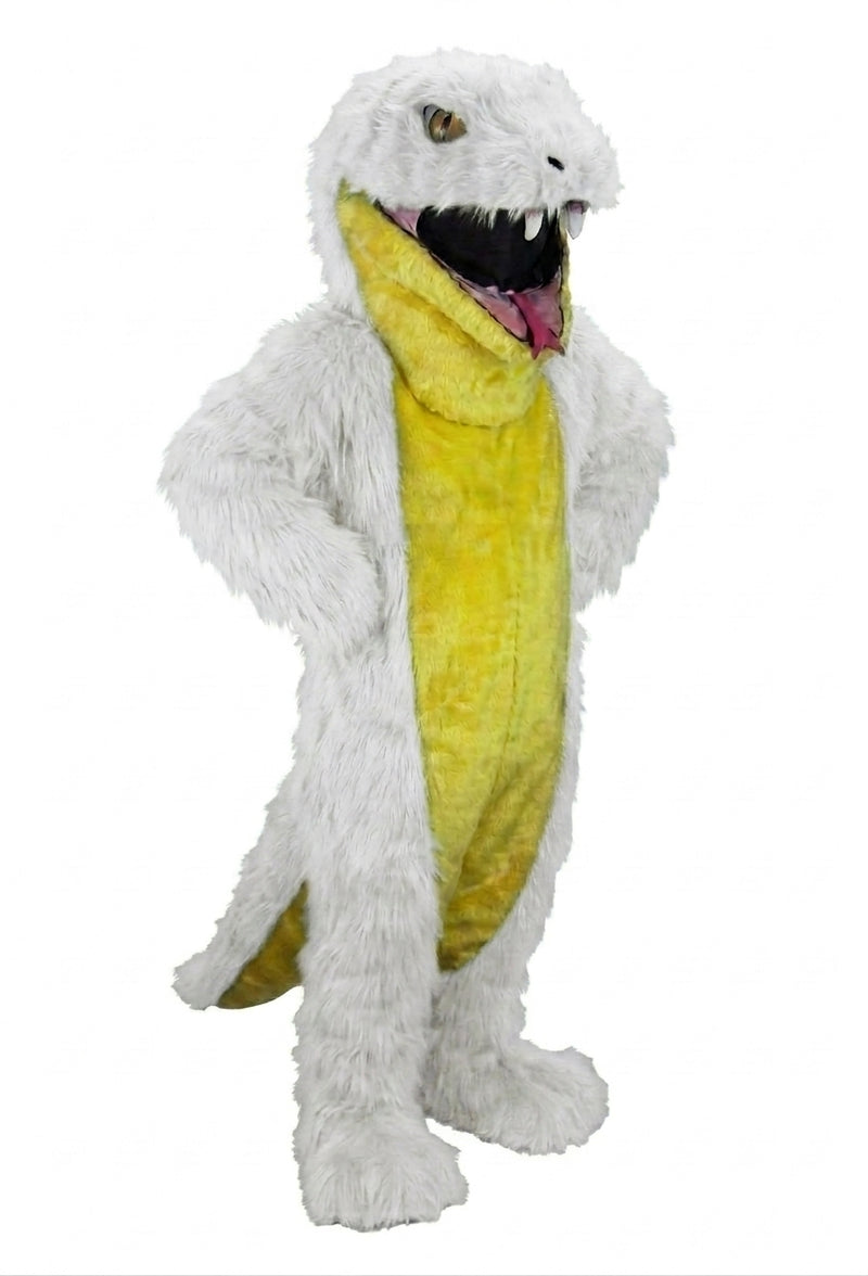 Green Snake Mascot - long fur White