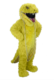 Green Snake Mascot - long fur Yellow