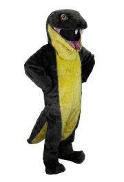 Green Snake Mascot - short fur Black
