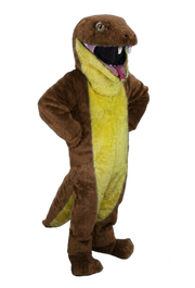 Green Snake Mascot - short fur Chocolate Brown