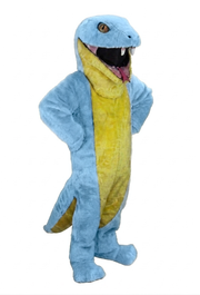 Green Snake Mascot - short fur Light Blue