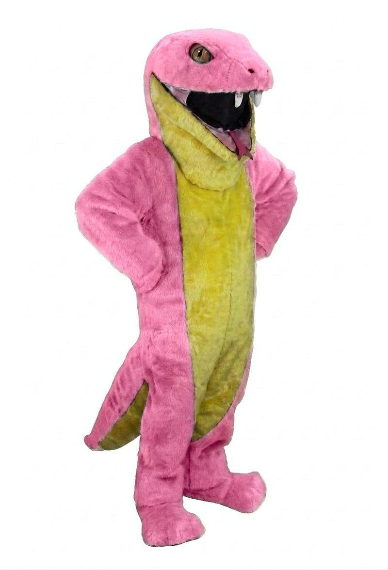 Green Snake Mascot - short fur Pink