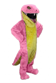 Green Snake Mascot - short fur Pink