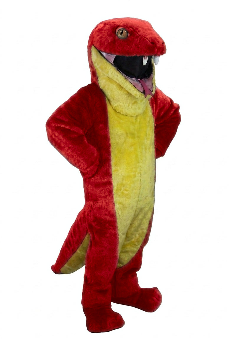 Green Snake Mascot - short fur Red