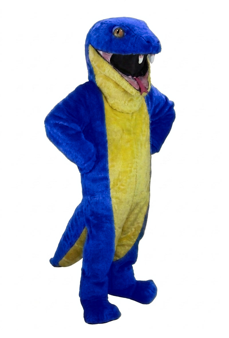 Green Snake Mascot - short fur Royal Blue