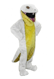 Green Snake Mascot - short fur White