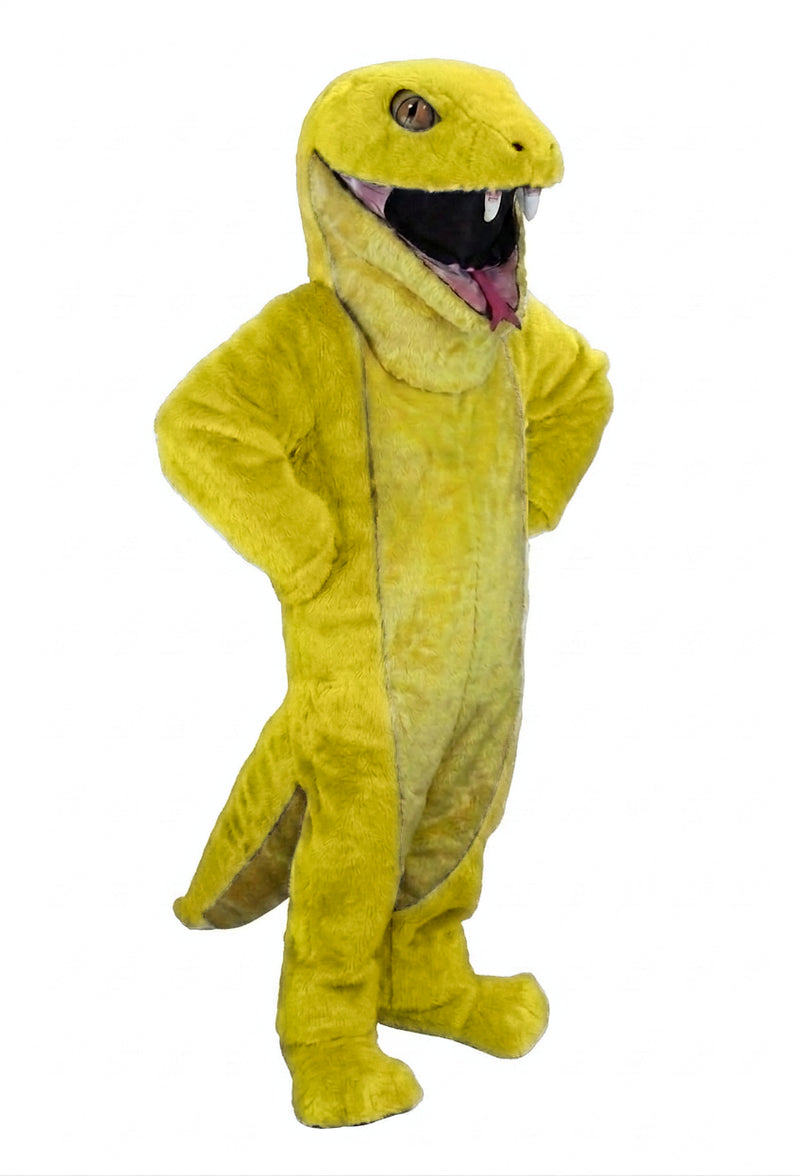 Green Snake Mascot - short fur Yellow