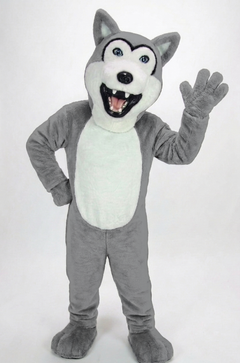 Grey Husky Mascot (Polyfoam) - Short fur / Grey mascot costume