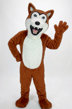 Grey Husky Mascot (Polyfoam) - Short fur / Rust mascot costume