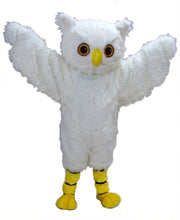Grey Owl Mascot - Long fur / White mascot costume