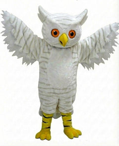 Grey Owl Mascot - Short fur / Albino Tiger mascot costume