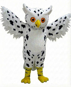 Grey Owl Mascot - Short fur / Dalmatian mascot costume