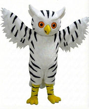 Grey Owl Mascot - Short fur / Zebra mascot costume