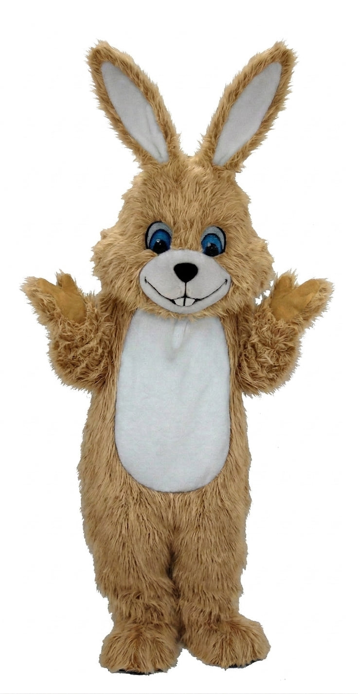 Grey Rabbit Mascot (Thermolite) - Long fur / Tan mascot costume