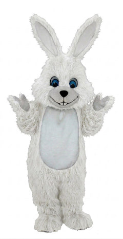 Grey Rabbit Mascot (Thermolite) - Long fur / White mascot costume