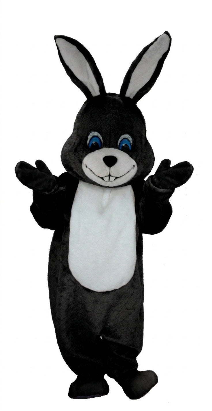 Grey Rabbit Mascot (Thermolite) - Short fur / Black mascot costume