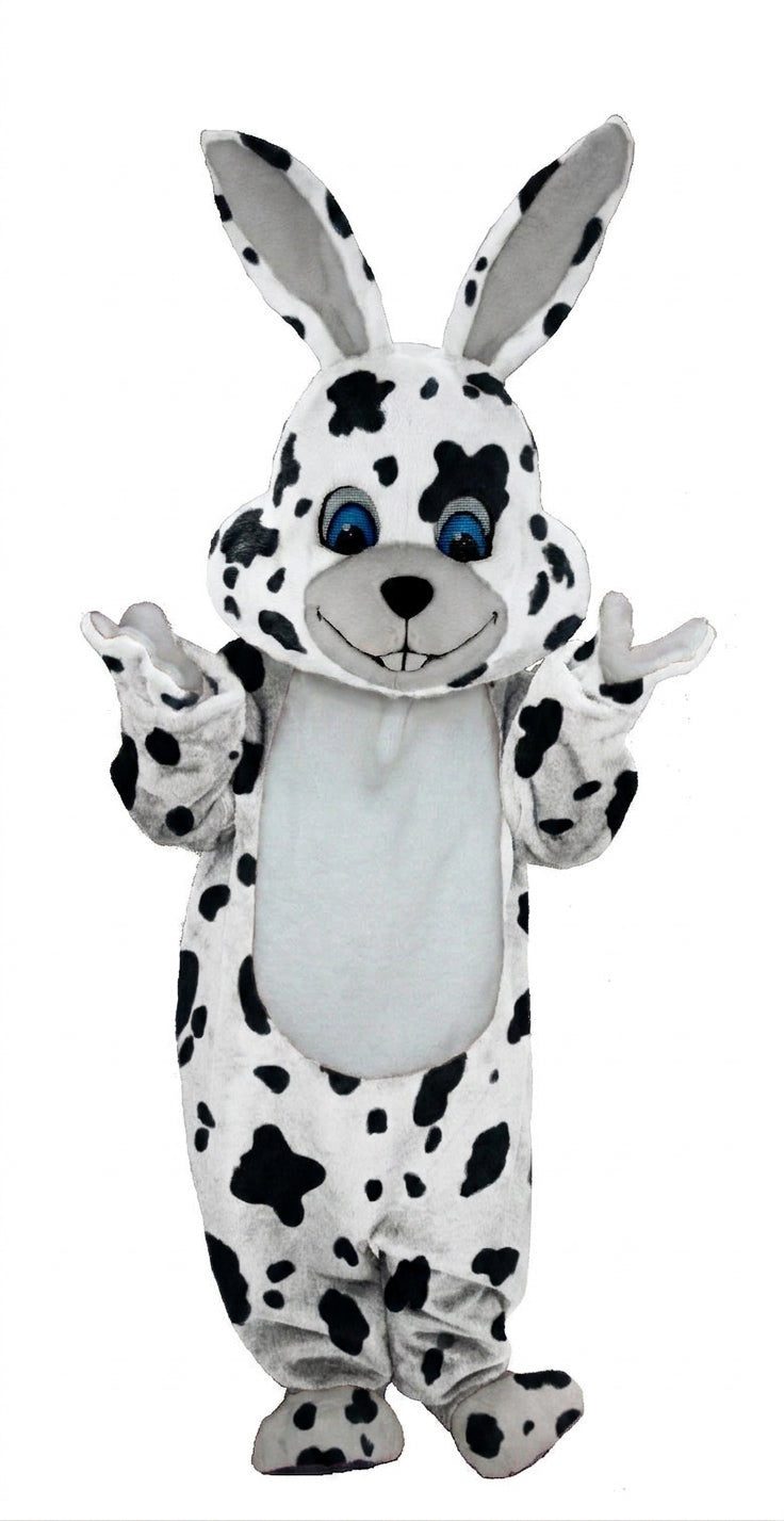 Grey Rabbit Mascot (Thermolite) - Short fur / Dalmatian mascot costume