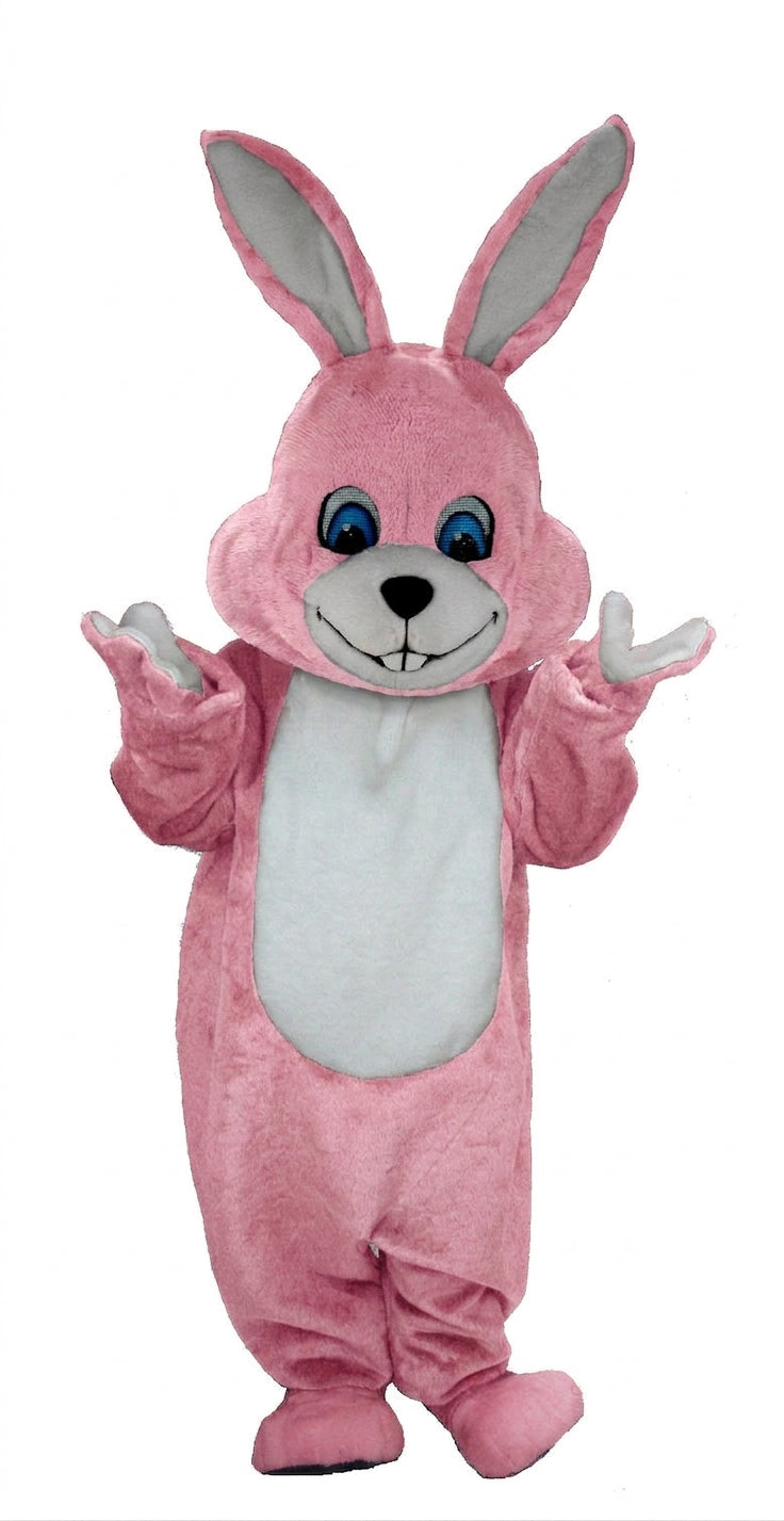 Grey Rabbit Mascot (Thermolite) - Short fur / Pink mascot costume