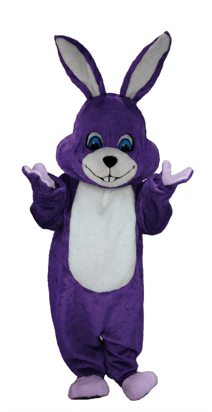 Grey Rabbit Mascot (Thermolite) - Short fur / Purple mascot costume