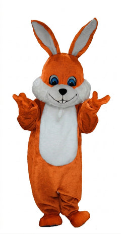 Grey Rabbit Mascot (Thermolite) - Short fur / Tiger Orange mascot costume