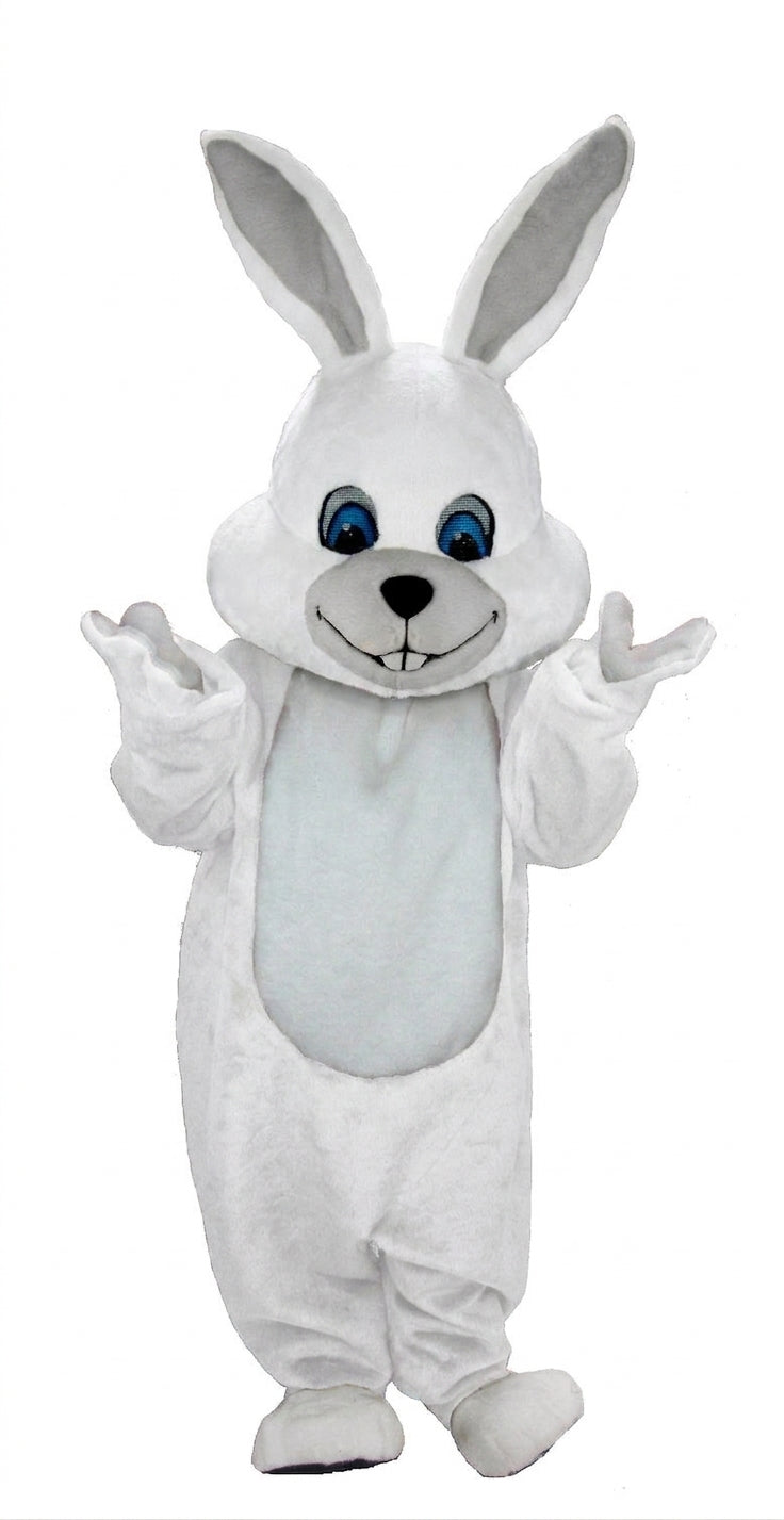 Grey Rabbit Mascot (Thermolite) - Short fur / White mascot costume