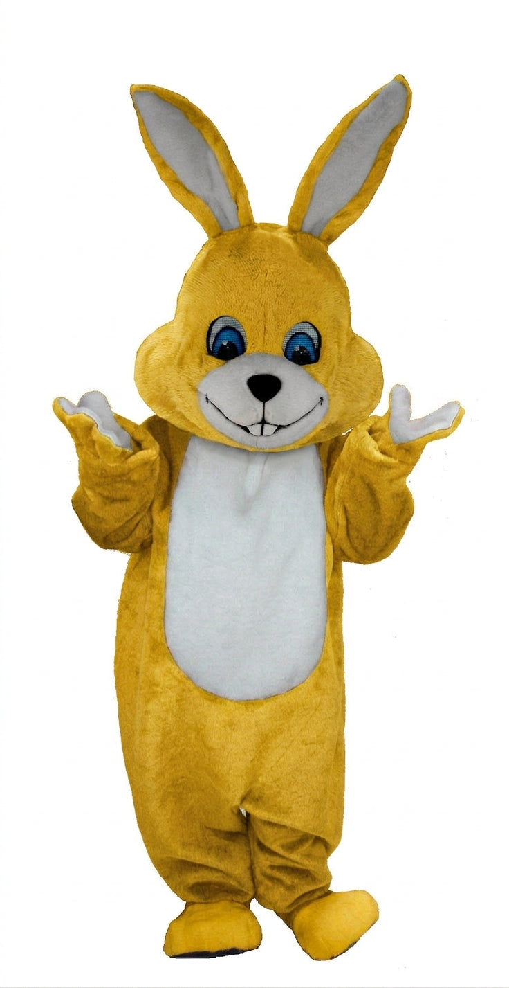 Grey Rabbit Mascot (Thermolite) - Short fur / Yellow mascot costume