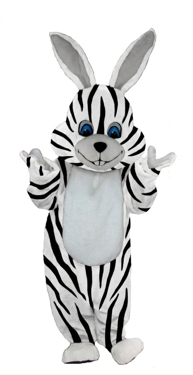 Grey Rabbit Mascot (Thermolite) - Short fur / Zebra mascot costume