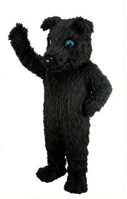 Greyhound Dog Mascot (Thermolite) - Long fur / Black mascot costume