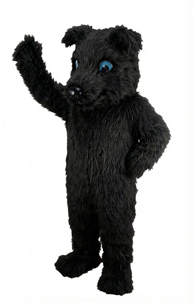 Greyhound Dog Mascot (Thermolite) - Long fur / Black mascot costume