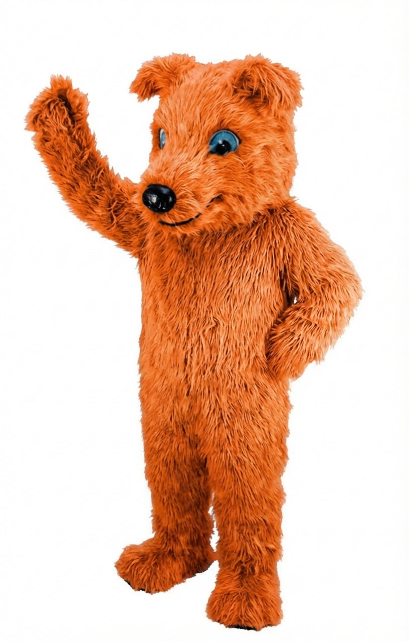 Greyhound Dog Mascot (Thermolite) - Long fur / Bright Orange mascot costume
