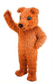 Greyhound Dog Mascot (Thermolite) - Long fur / Bright Orange mascot costume